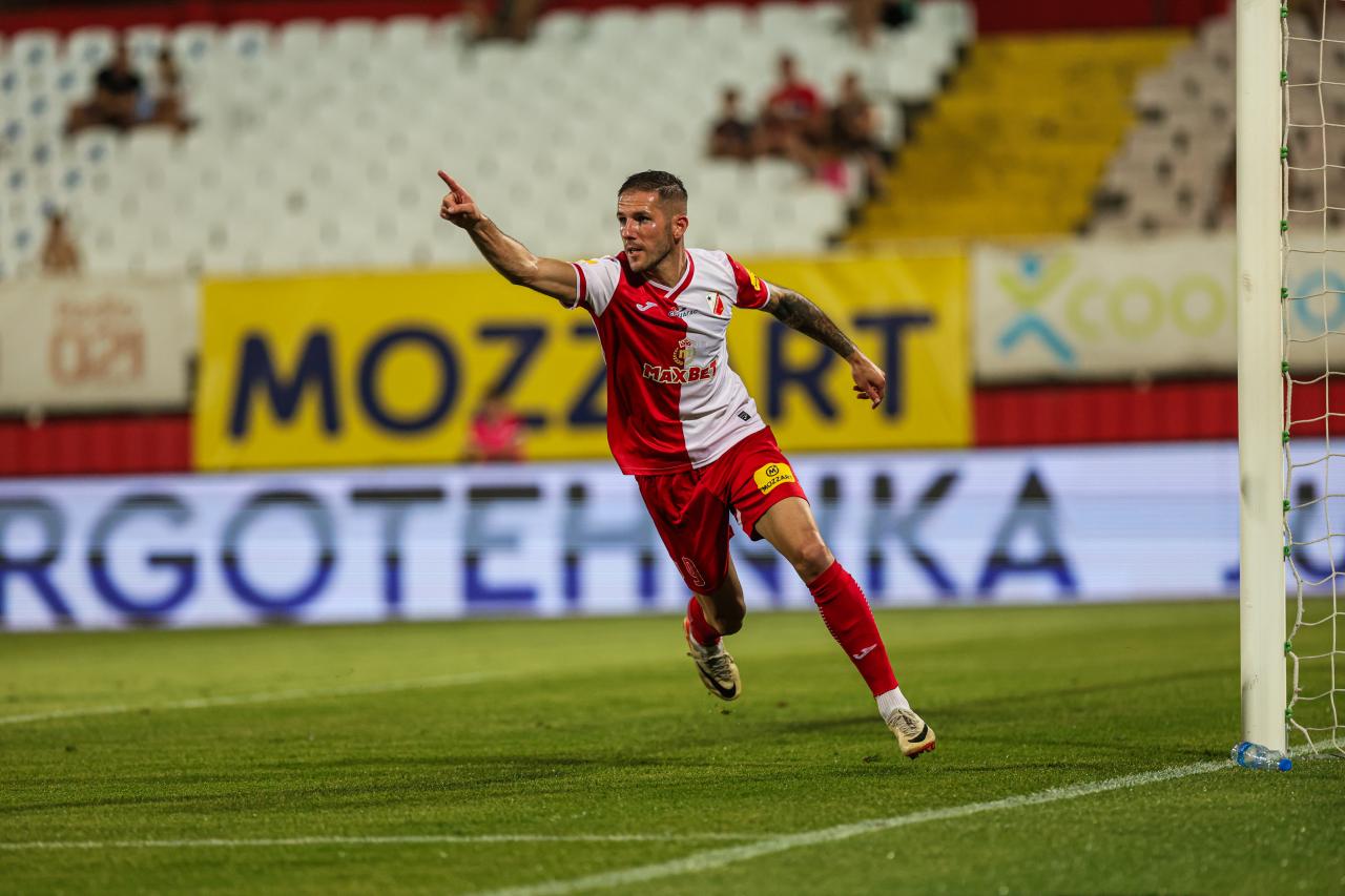 Proslava gola Alekse Vukanovića | Foto: Nikola Džodan